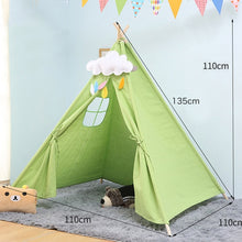 Load image into Gallery viewer, 11 Types Children&#39;s Tent Teepee Large Unbleached Canvas Original Kids Teepee Folding Indoor Baby Game House India Triangle Tent