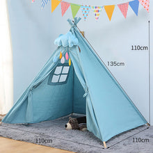 Load image into Gallery viewer, 11 Types Children&#39;s Tent Teepee Large Unbleached Canvas Original Kids Teepee Folding Indoor Baby Game House India Triangle Tent