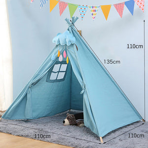 11 Types Children's Tent Teepee Large Unbleached Canvas Original Kids Teepee Folding Indoor Baby Game House India Triangle Tent