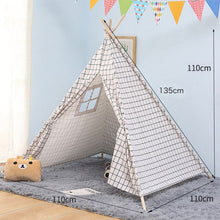 Load image into Gallery viewer, 11 Types Children&#39;s Tent Teepee Large Unbleached Canvas Original Kids Teepee Folding Indoor Baby Game House India Triangle Tent