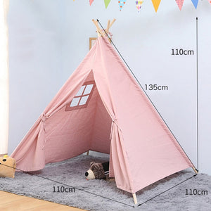11 Types Children's Tent Teepee Large Unbleached Canvas Original Kids Teepee Folding Indoor Baby Game House India Triangle Tent